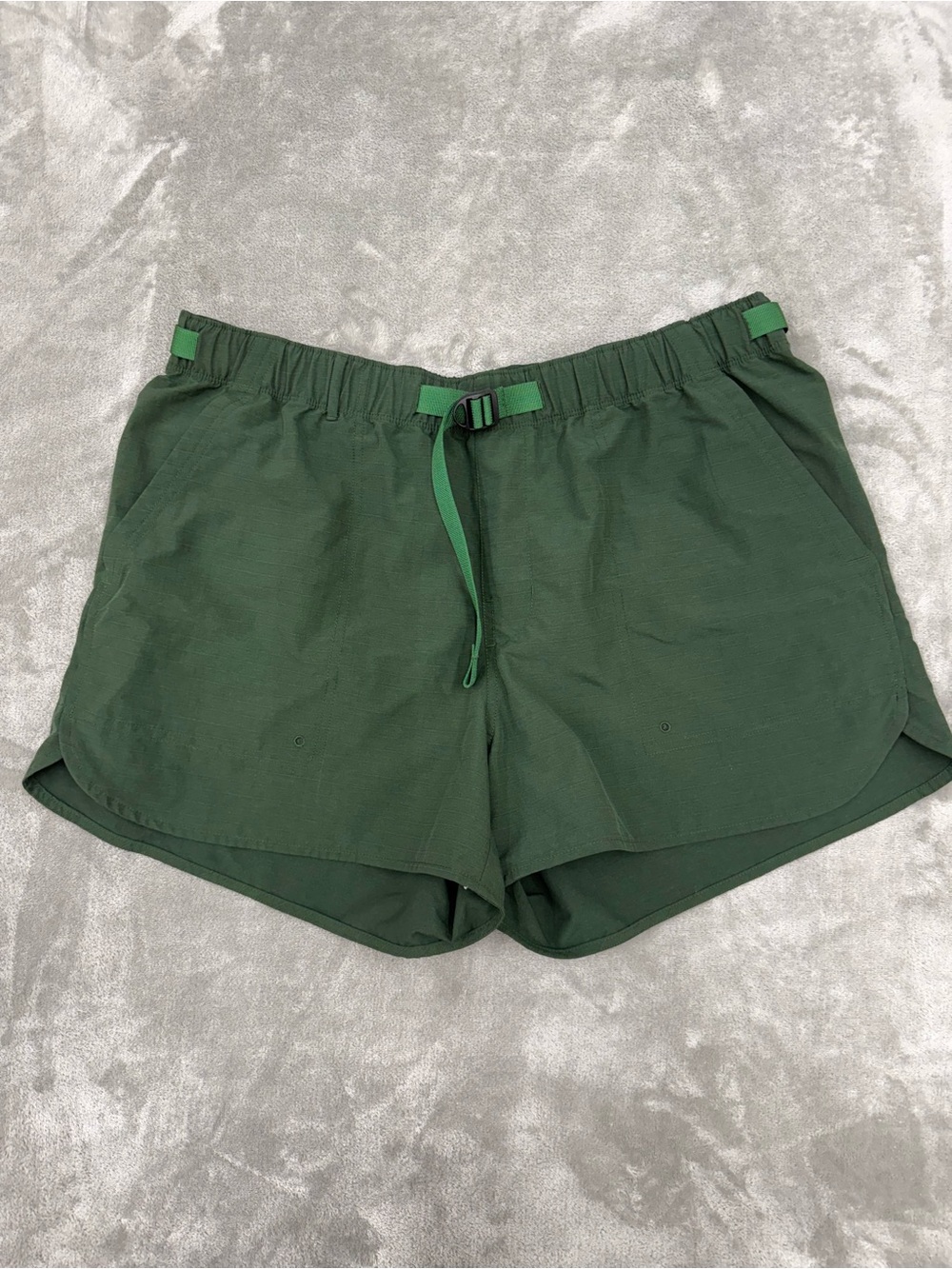 Women's REI Trail Made Shorts womens Large Hiking Swim Spruce Green belted